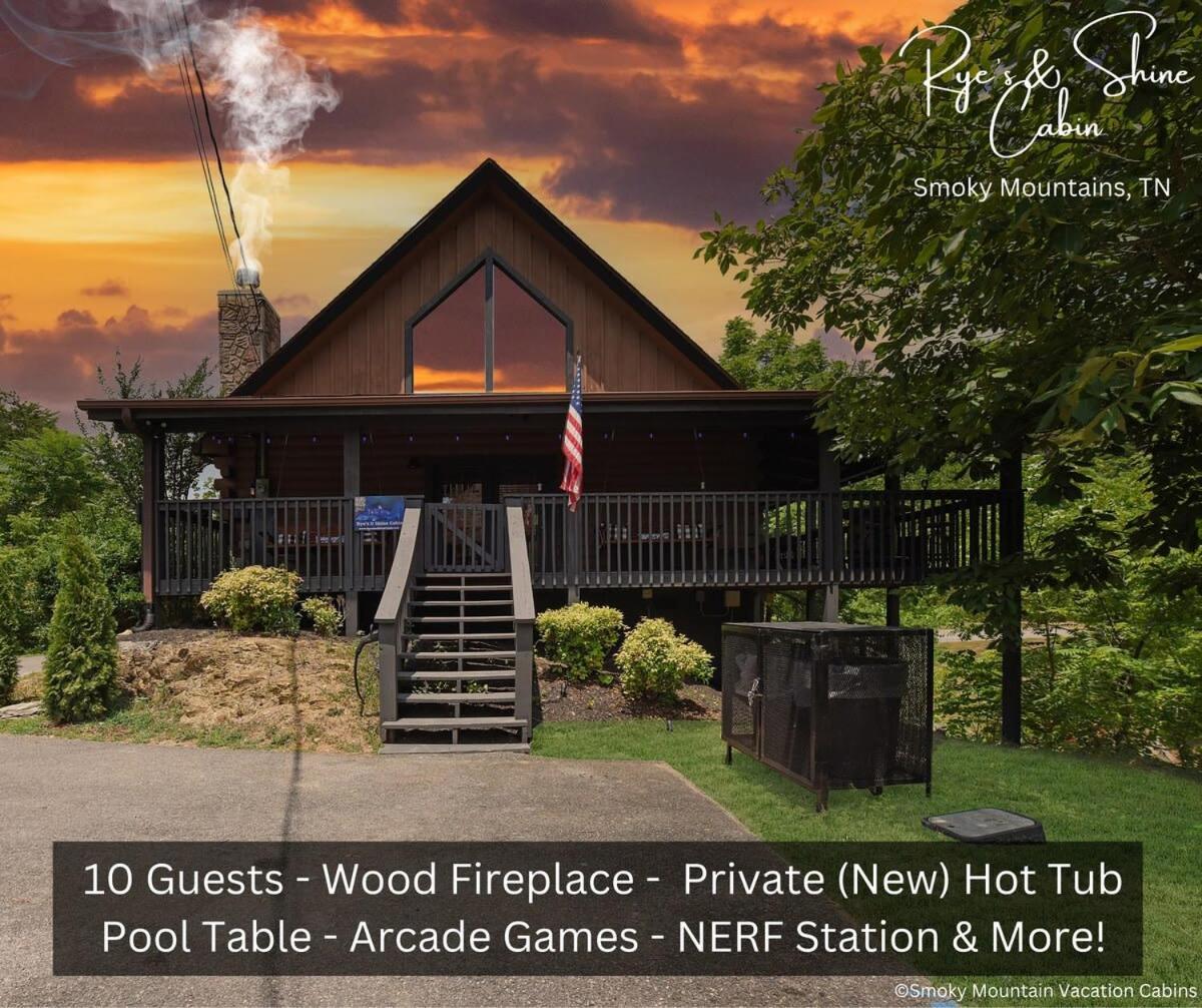 Ryes And Shine Bootlegger'S Cabin! Hot Tub* Pool* Arcade* Billiards *Ev * Pet Friendly Sevierville Exteriör bild